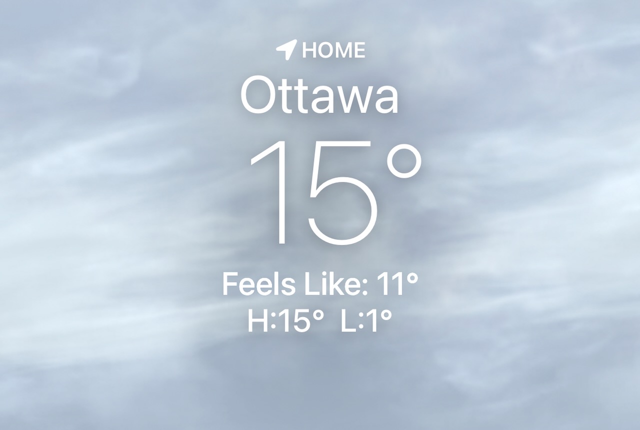 That’s 15C/59F